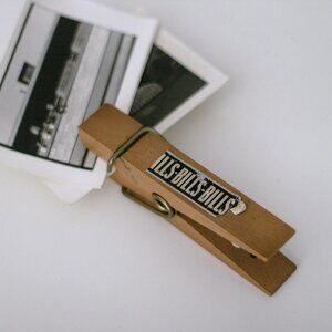 Vintage Wooden Bills Bills Bills Clip